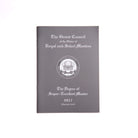 A grey Masonic book with a white letters featuring the title 'The Royal and Select Masters Ritual' and the degree 'Most Excellent Master'. The year 2017 is mentioned on the cover.