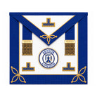 Senior London Grand Rank Masonic Apron undress style with blue trim, gold detailing and Senior London badge