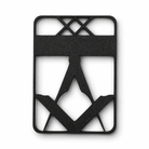 Masonic square and compass jewel holder in black.
