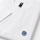Masonic premium white t-shirt featuring the square and compasses emblem on the left chest, Freemason casual wear