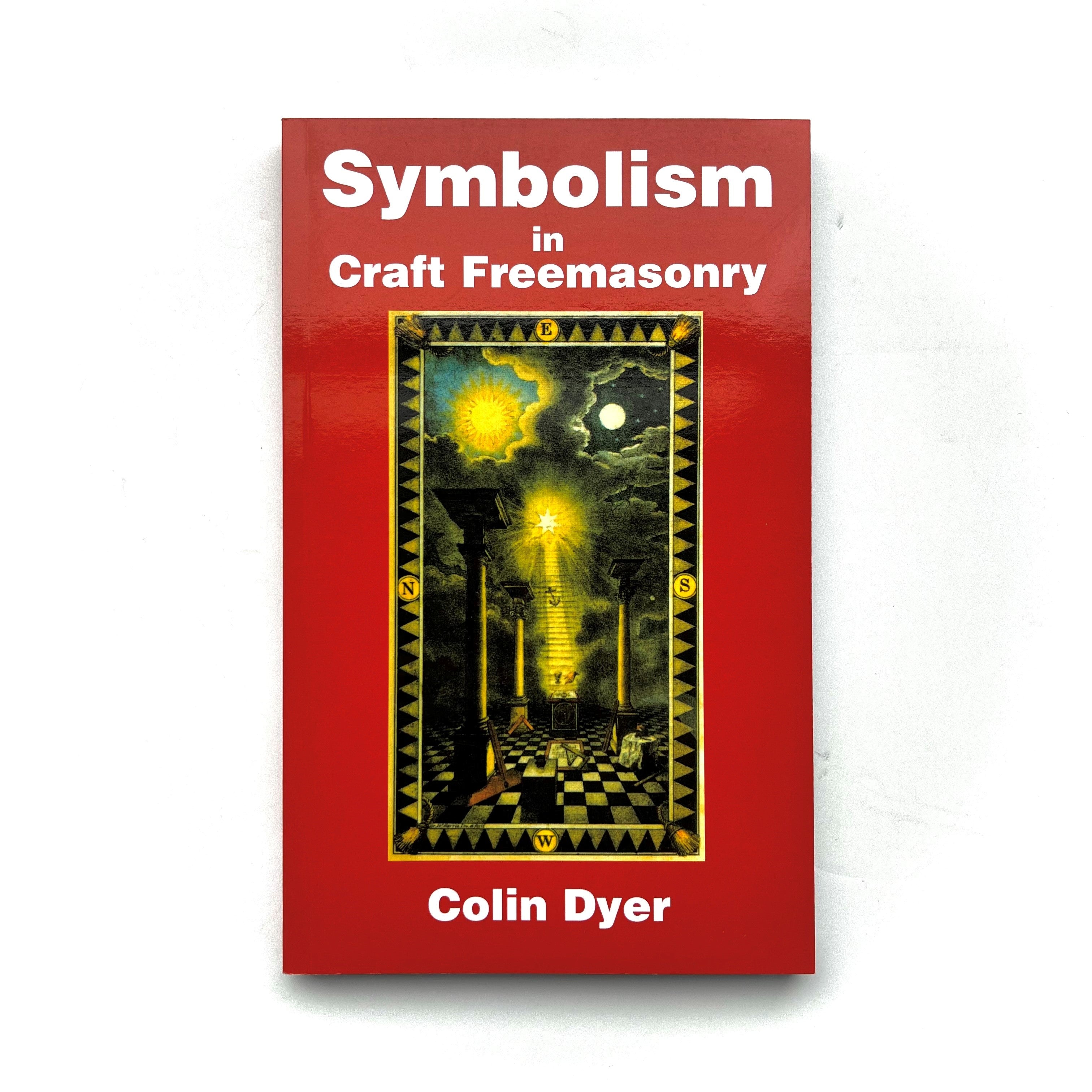 The image displays the cover of a book titled "Symbolism in Craft Freemasonry" by Colin Dyer. The cover features a dark, intricate illustration of a mystical or esoteric nature.