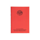 A red book with a black cover featuring the title 'M.M. Taylor's 2nd Degree Ritual of Craft Freemasonry' and a Masonic emblem.