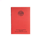 A red booklet with a Masonic symbol printed on the cover, titled 'Taylor's Handbook for the Installation of Master'.