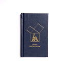 A blue book with a gold embossed logo and the title 'Craft Installation' on the cover.