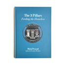 A hardback book titled 'The 3 Pillars' with a blue cover featuring the title and author's name, Mick Pescod.