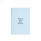 A book cover with the title 'Universal Ritual Inner Working' printed in black text on the light blue cover.