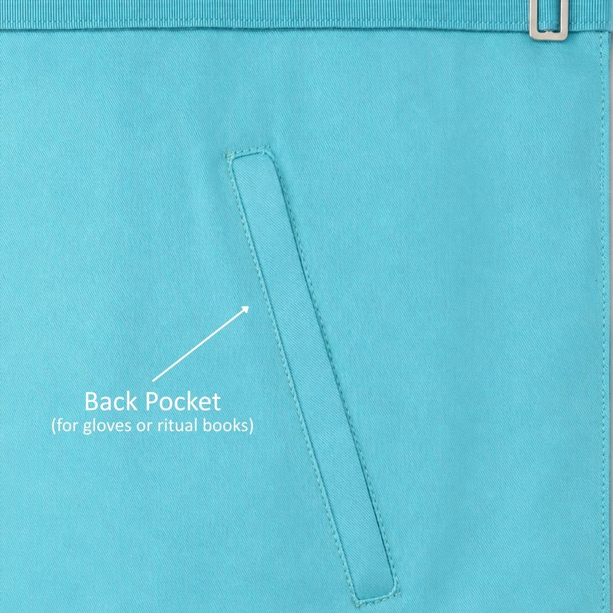 UGLE approved Worshipful Master Apron back pocket
