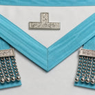 UGLE approved Worshipful Master Mason Apron silver coloured tassels