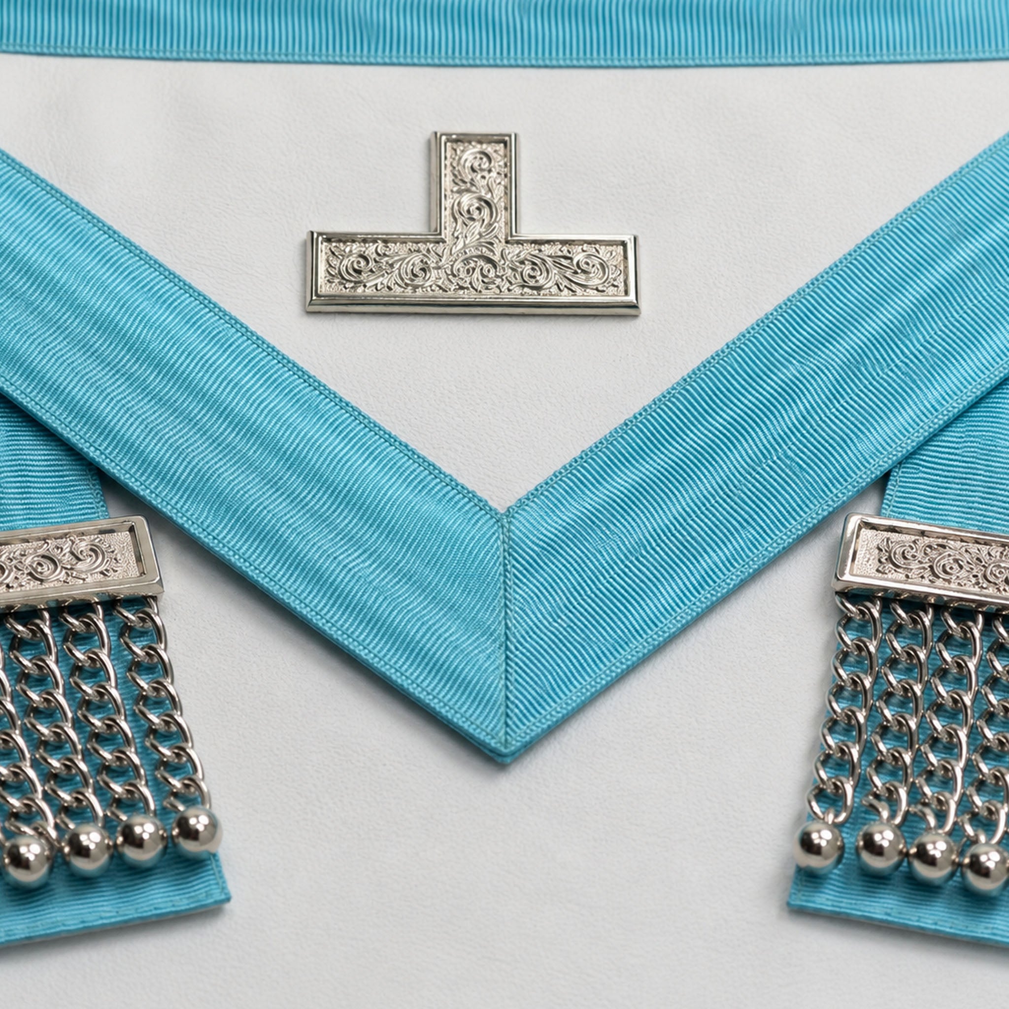 UGLE approved Worshipful Master Mason Apron silver coloured tassels