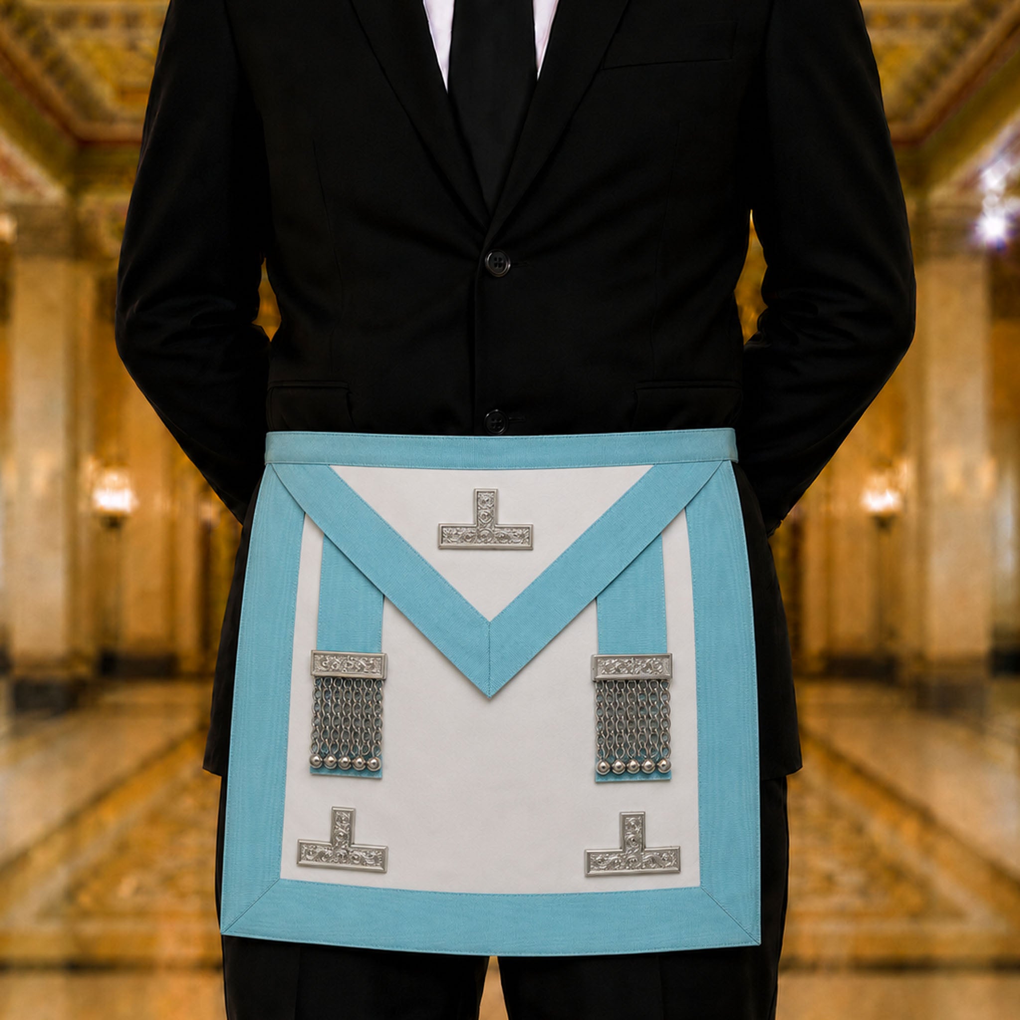 UGLE approved Worshipful Master Mason Apron being worn